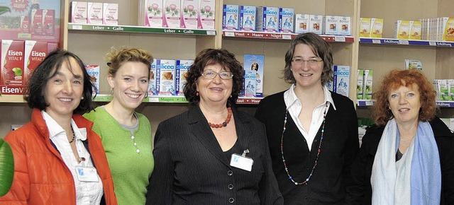 Brigitte Ludewig, Stefanie Spth, Brb...n links) bei der Betriebsbesichtigung.  | Foto: privat