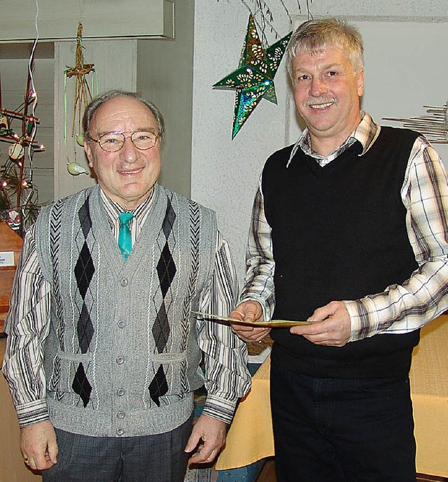 Skiclub-Vorsitzender Raimund Lffler (...tigkeit im Vorstand.                    | Foto: H.Fehrenbach