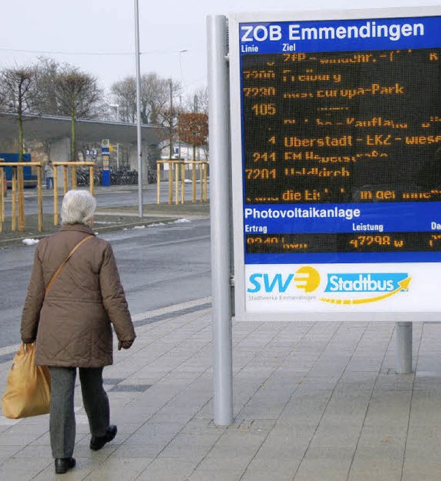 Verbesserte bergnge von Bahn auf Bus...bietet der neue Fahrplan des Stadtbus.  | Foto: Gerhard Walser