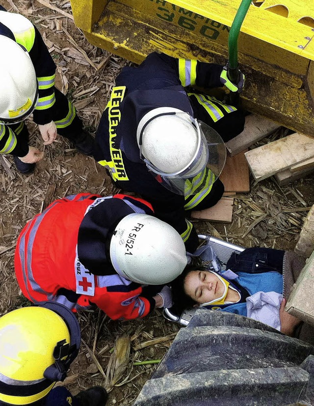 Unflle mit Landmaschinen war das Them...lerland in Heitersheim veranstaltete.   | Foto: DRK Mllheim