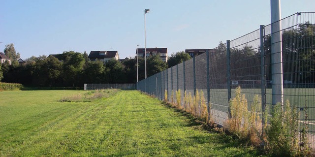 Hier im Hlzele soll das neue Sporthei...dauern, bis es zur Baufreigabe kommt.   | Foto: Langelott