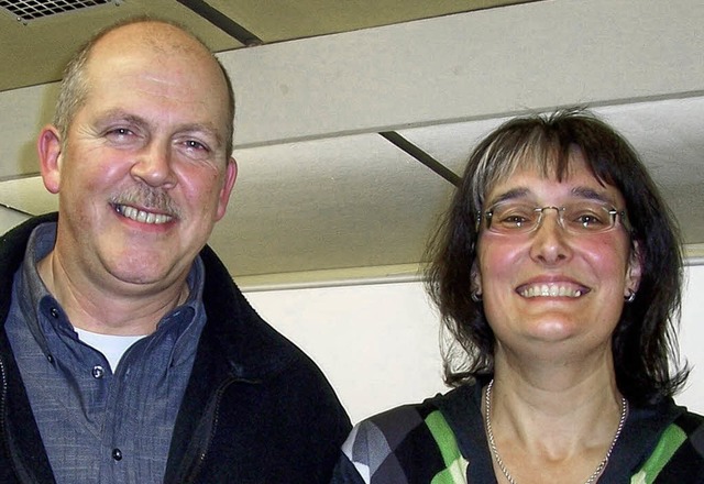 Annette Hall und Jrgen Seepe sind neu...es Dittishauser Sportschtzenvereins.   | Foto: Karla Scherer