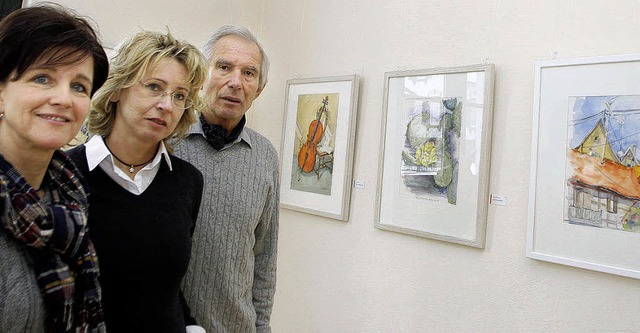 Erste gemeinsame Ausstellung (von link...er, Brigitte Kollmer und Lothar Zierer  | Foto: heidi fssel