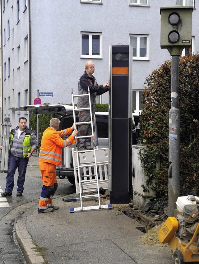 Optisch deutlich unaufflliger als die...ronenstrae wurden jetzt installiert.   | Foto: Thomas Kunz