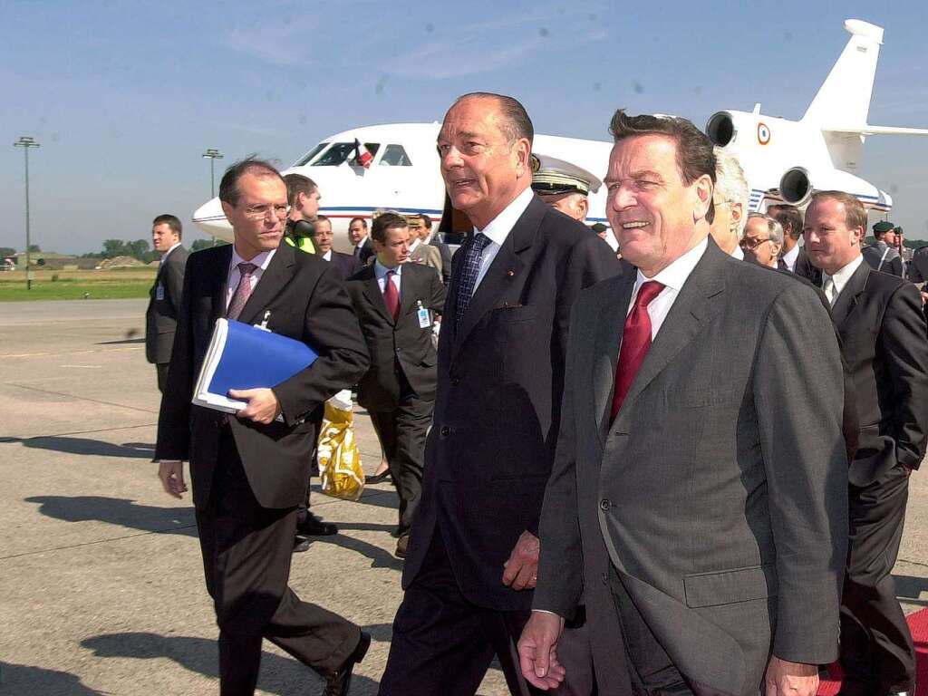 Chirac und Schrder  in Lahr