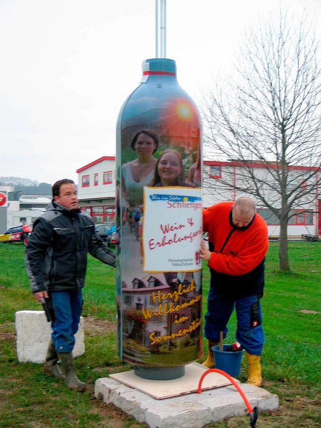 An acht Standorten in Schliengen werde...grt. Hier ein Archivbild vom Aufbau.  | Foto: Jutta Schtz