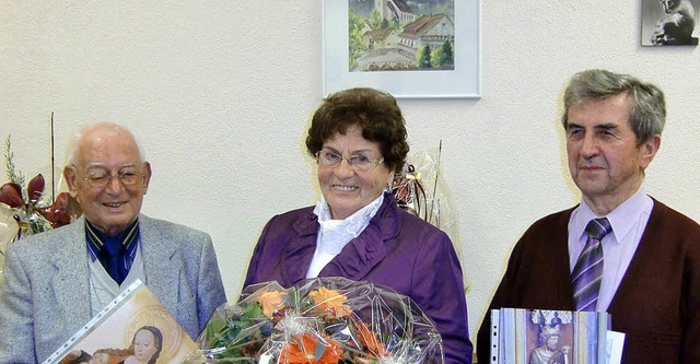 Beim Kirchenchor Rickenbach wurden in ...sowie einen Blumenstrau. Bild: Privat  | Foto: BZ