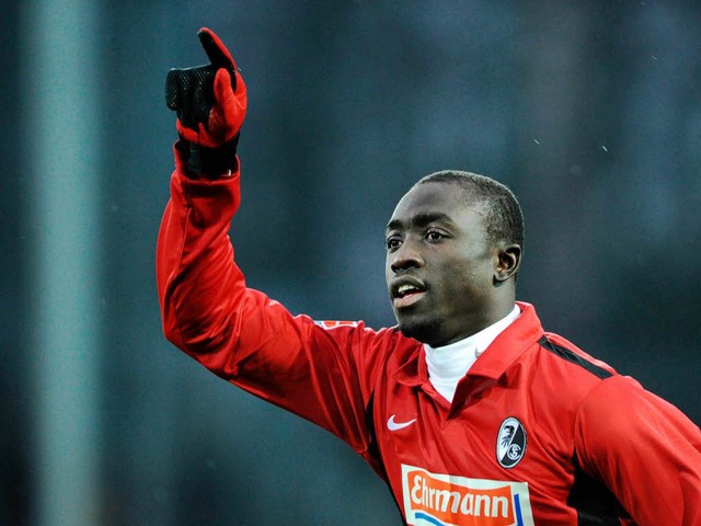 Und wieder zwei Tore fr den SC: Papiss Demba Ciss.  | Foto: dpa