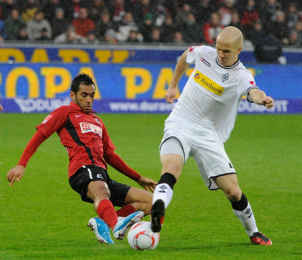 Der SC Freiburg im Stimmungshoch: 3:0 gegen Borussia Mnchengladbach.