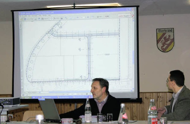 Die rechtwinklig zur Oberbrnder Stra...em Gemeinderat Eisenbach die Planung.   | Foto: Gert Brichta