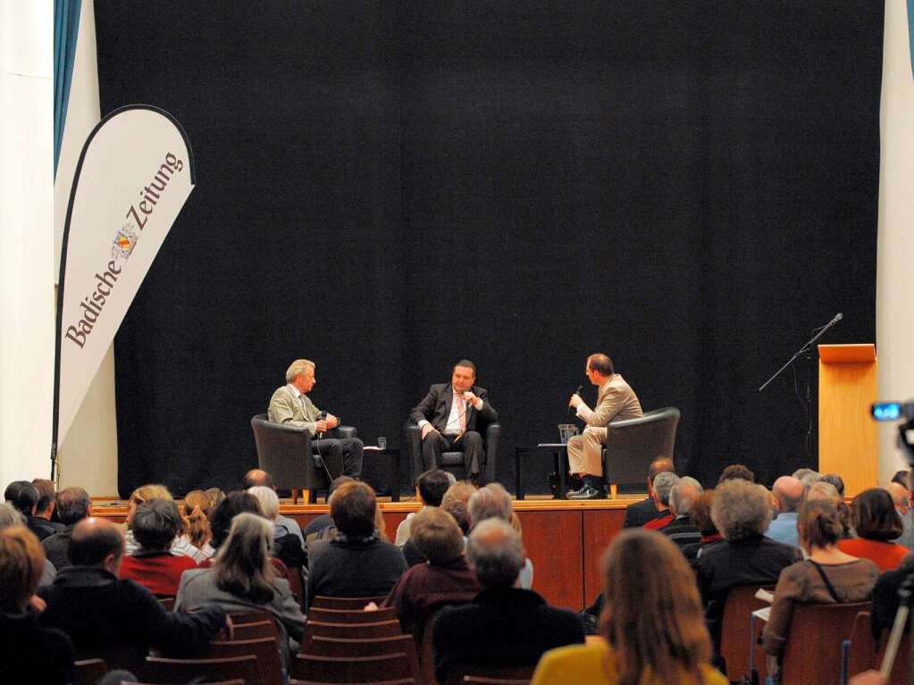 Baden-Wrttembergs Ministerprsident Stefan Mappus bei der BZ-Diskussion in Freiburg<?fett?>
<?_fett?>
