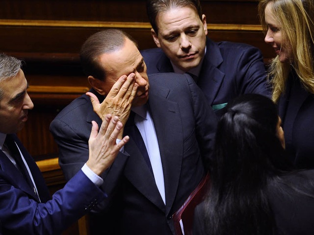 Der angeschlagene italienische Regieru...Misstrauensvotum im Senat berstanden.  | Foto: AFP