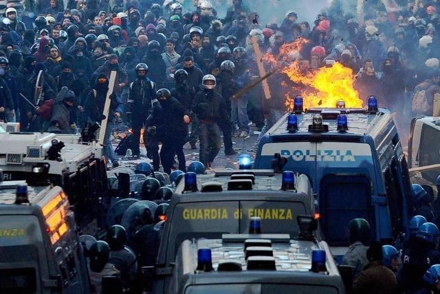 Fotos: Randale nach Erfolg fr Berlusconi in Italien