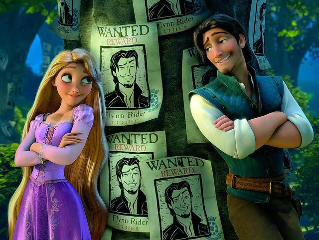 Die schne Rapunzel und der Dieb Flynn...: Gemeinsam sind sie ein strakes Team.  | Foto: Disney Enterprises