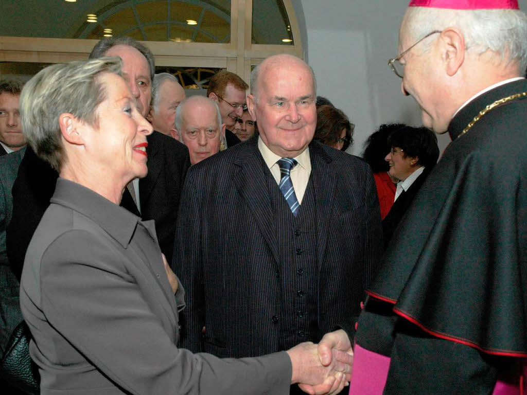 Neujahrsempfang bei Erzbischof Zollitsch im Jahr 2007: Eugen Martin mit seiner Gattin Ingrid.
