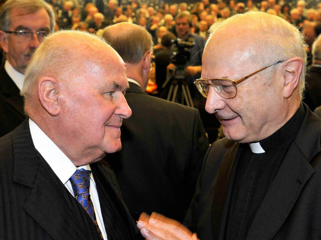 Eugen Martin und Erzbischof Zollitsch.