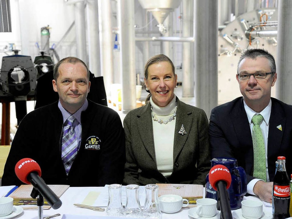 Braumeister Markus Dessecker, Katharin...hrer Detlef Frankenberger (von links)  | Foto: Ingo Schneider