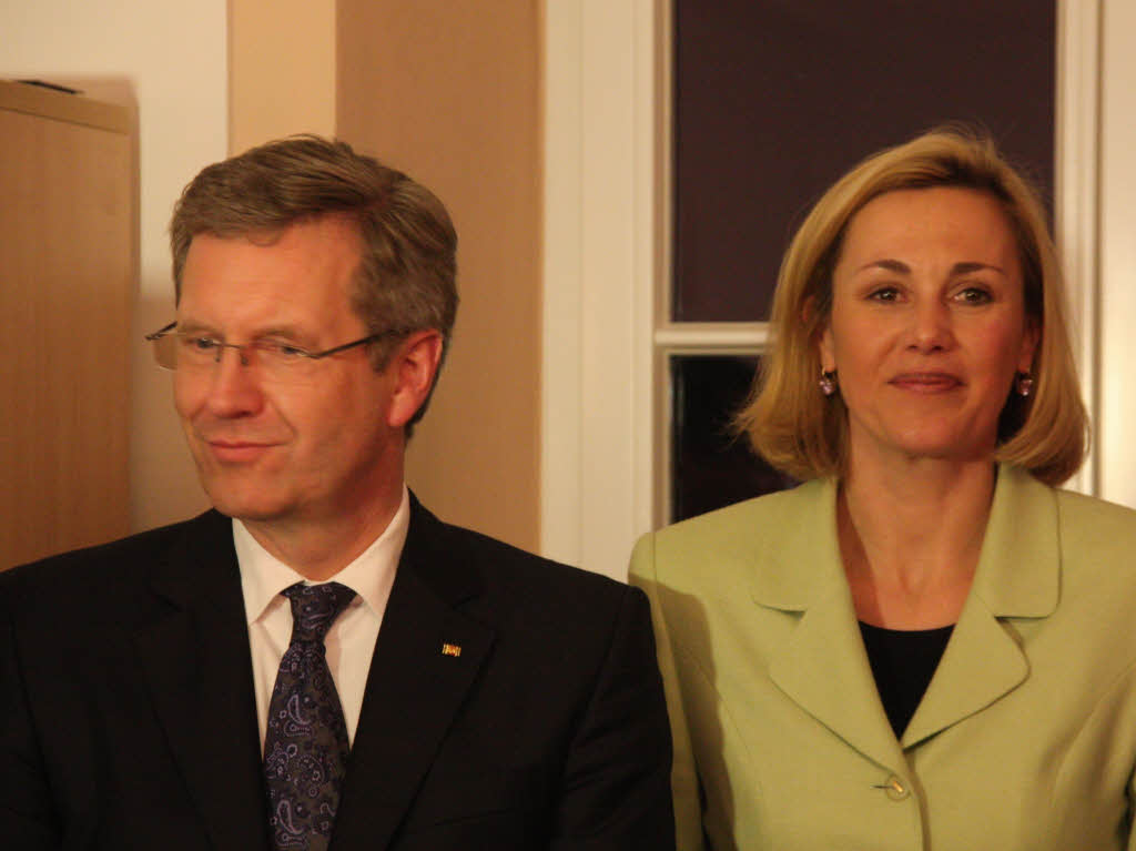 Bundesprsident Christian Wulff und seine Frau Bettina besuchen Bad Krozingen