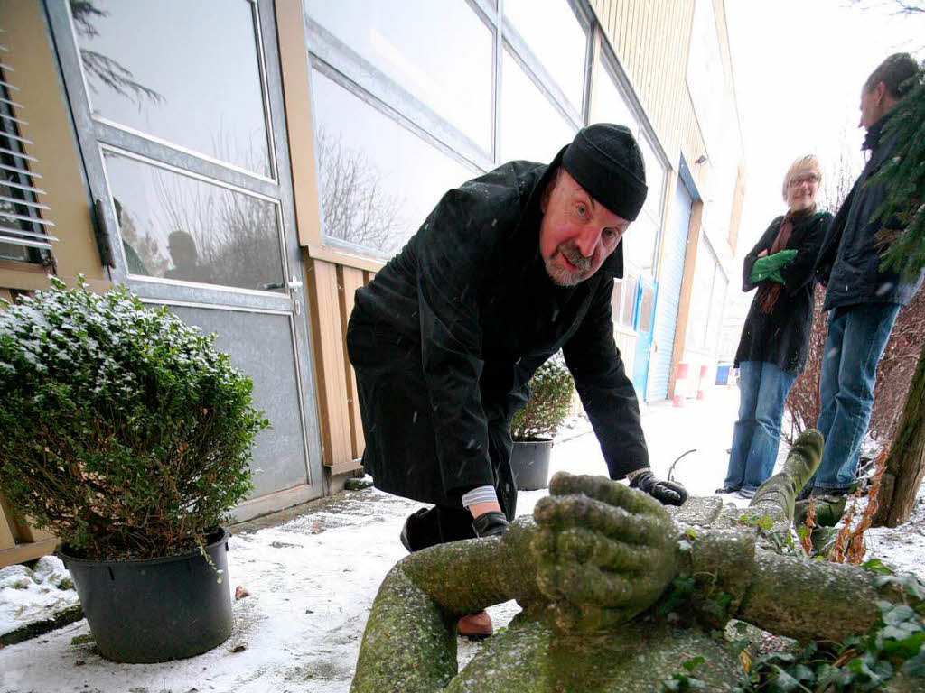 Der emeritierte Politologe Hans-Otto Mhleisen (69) hatte 30 Jahre lang nach der Statue gesucht. Sie lag sieben Jahre lang vor dem Meienheimer Bauhof in der Ortenau