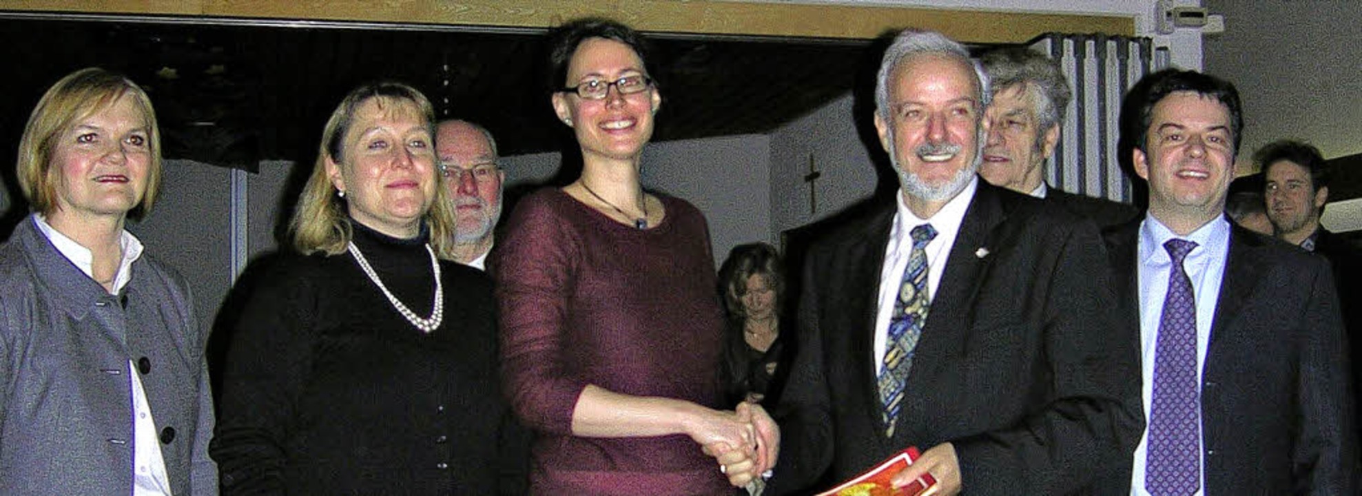 Amtseinfhrung, vorne von links: Amand...rgermeister Oliver Grumber (Weisweil)  | Foto: Ute Schler