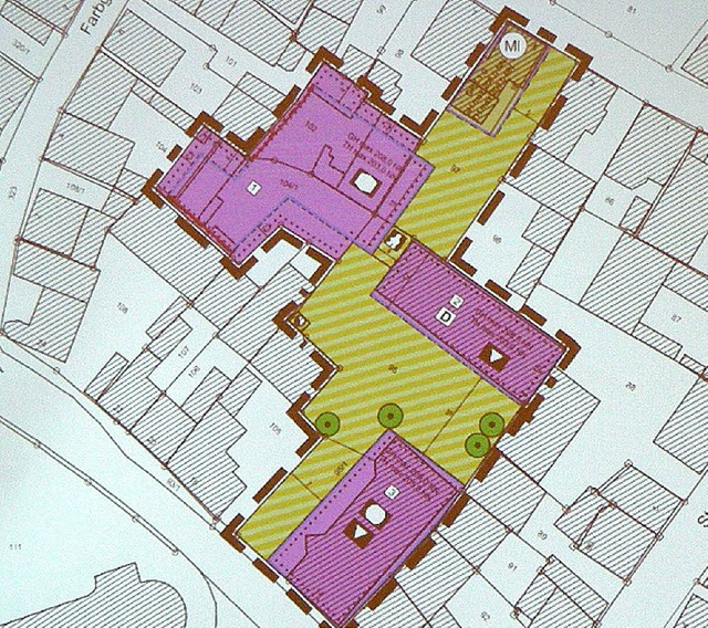 Der Bebauungsplan zeigt das geplante W...ld Ansichtskizzen des geplanten Baus.   | Foto: mario schneberg