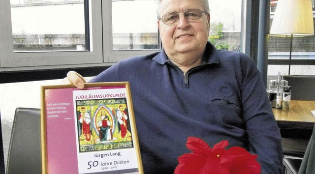 50 Jahre evangelischer Diakon: Jrgen ...er  fr die diakonische Sozialarbeit.   | Foto: herbst