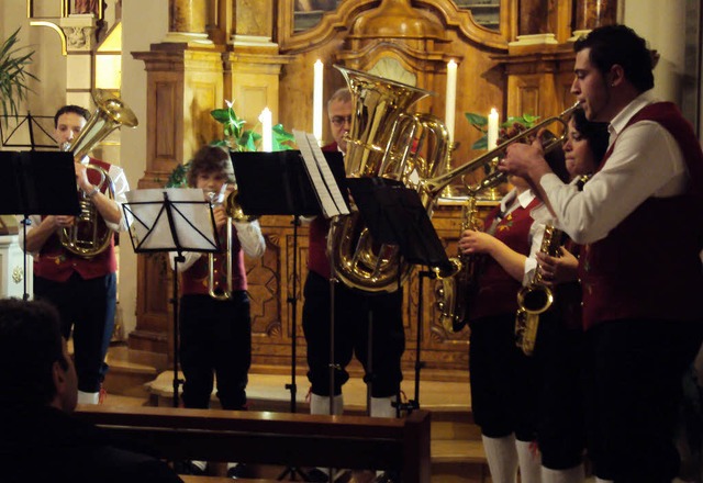 Familie Werner trat beim Weihnachtskonzert in Wasenweiler  als Ensemble auf.   | Foto: astrid lersch