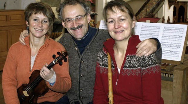 Musik fr Barockoboe, Barockvioline un...nd Ann-Kathrin Brggemann (von links).  | Foto: privat