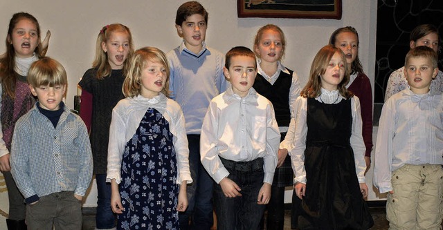 Der Kinderchor Hauingen war auch mit von der Partie.  | Foto: Paul Schleer