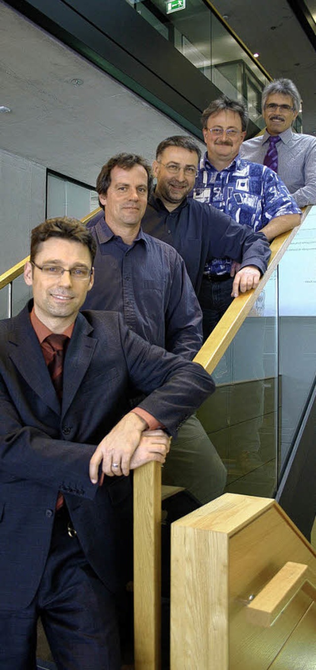 Dieses Quintett mit Michael O. Spaeth ... die &#8222;testo sensor GmbH&#8220;.   | Foto: Testo