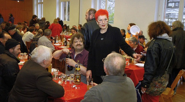 Bei der Weihnachtsfeier (wie hier 2006...it ihren Gsten: Sissi Walther-Kligler  | Foto: Thomas Kunz