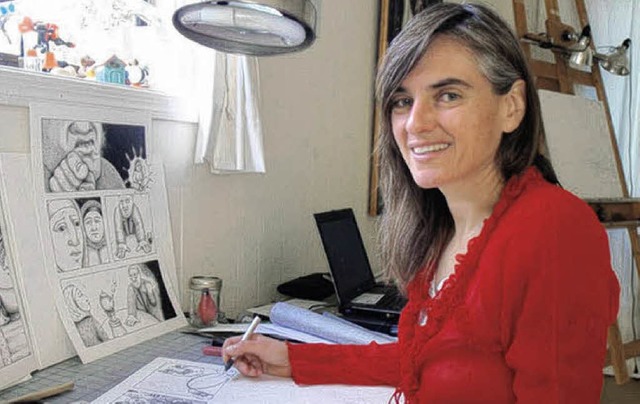 Maureen Burdock bei der Arbeit am Zeichentisch   | Foto: Privat