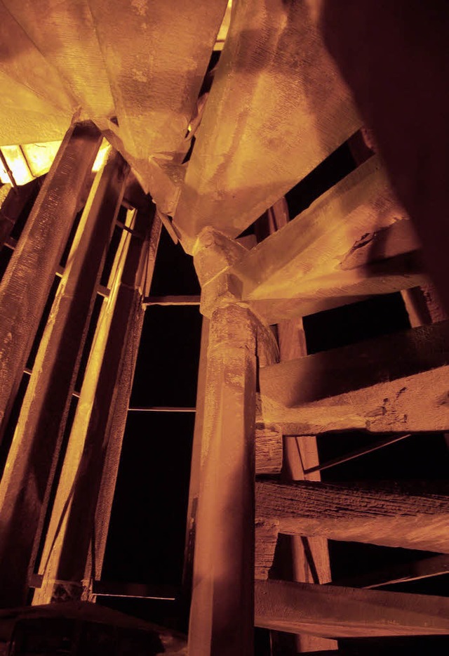 Die Steintreppe zu Ehren Mari im Denzlinger Georgsturm   | Foto: F. Kiefer