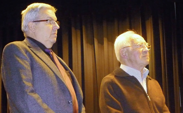 Kurt Eichin und Werner Ziegler wurden ... Gresgen zu Ehrenmitgliedern ernannt.   | Foto: Grether