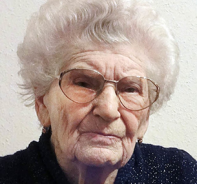 lteste Atzenbacherin: 97 Jahre alt ist Laura Kaps.   | Foto: Hartenstein