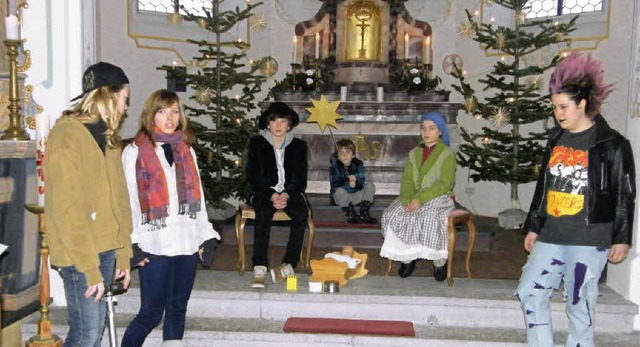 Was kann Weihnacht bei Jugendlichen au...Marienkirche anschaulich zum Ausdruck.  | Foto: Martha Weishaar