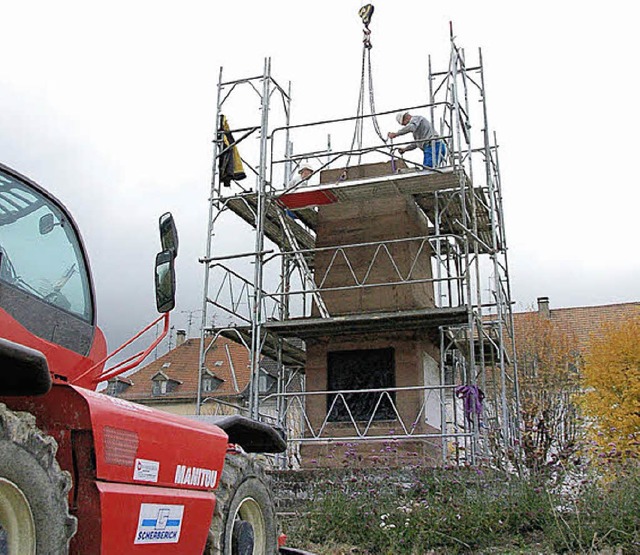 Der Abbatucci-Obelisk wurde bereits abgebaut.   | Foto: Annette Mahro