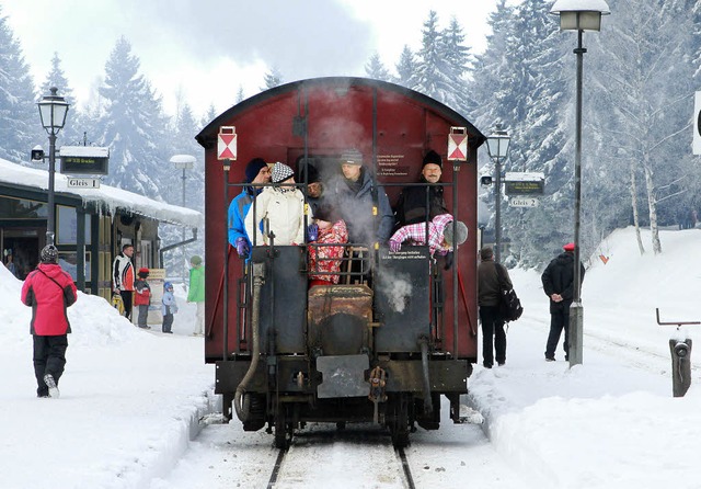 Bei den Harzer Schmalspurbahnen vereis...e Strecke &#8211; die auf den Brocken.  | Foto: dpa