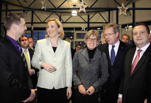 Bundesprsident Christian Wulff besuchte Breisach.   | Foto: Pscheidl