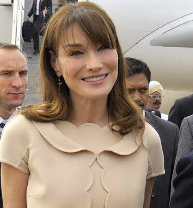 Schn schlank: die Premire Dame Carla Bruni-Sarkozy   | Foto: dpa