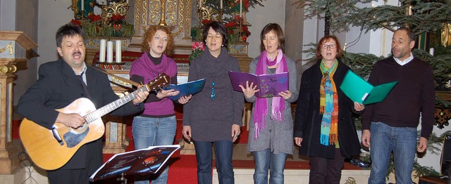 Die &#8222;Stimm-Band&#8220; vom Kaise...edtitation in der Suggentler Kirche.   | Foto: Christian Ringwald