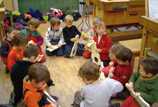 Die Kinder des Waldkindergartens Schop...uen &#8211; und sie waren begeistert.   | Foto: Privat