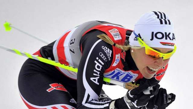 Stefanie Bhler ist noch die beste deutsche Langluferin bei der Tour de Ski.   | Foto: dpa