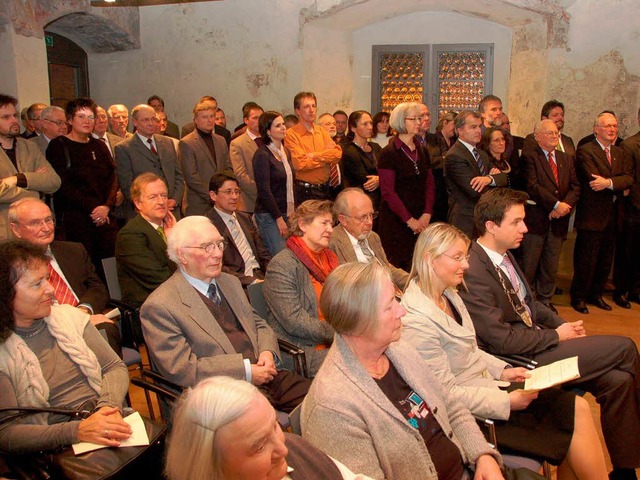 Rund 150 geladene Gste kamen zum Neuj...Gemeinde Kirchzarten in die Talvogtei.  | Foto: Markus Donner