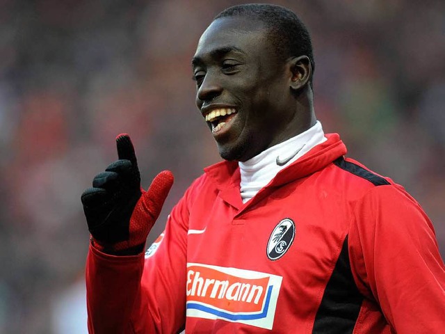 Papiss Demba Ciss wird auch in der Rckrunde fr den SC Freiburg strmen.  | Foto: meinrad schn