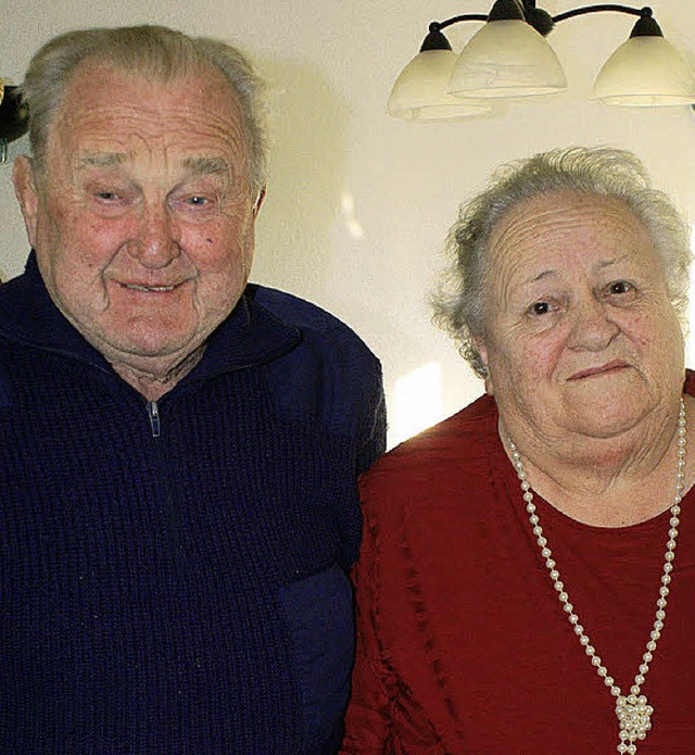 Seit 1951 verheiratet: Christian und Lieselotte Jordan   | Foto: Probst