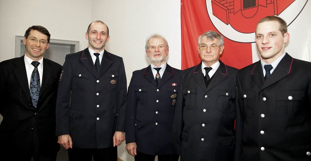 Ehrungen standen an  bei der Feuerwehr... Marko, Franz Ibig und Simon Vierling   | Foto: dec