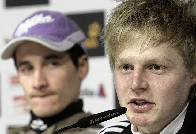 Pascal Bodmer aus Stegen (rechts, nebe...mitt) schafft es wieder auf Rang zehn.  | Foto: dpa