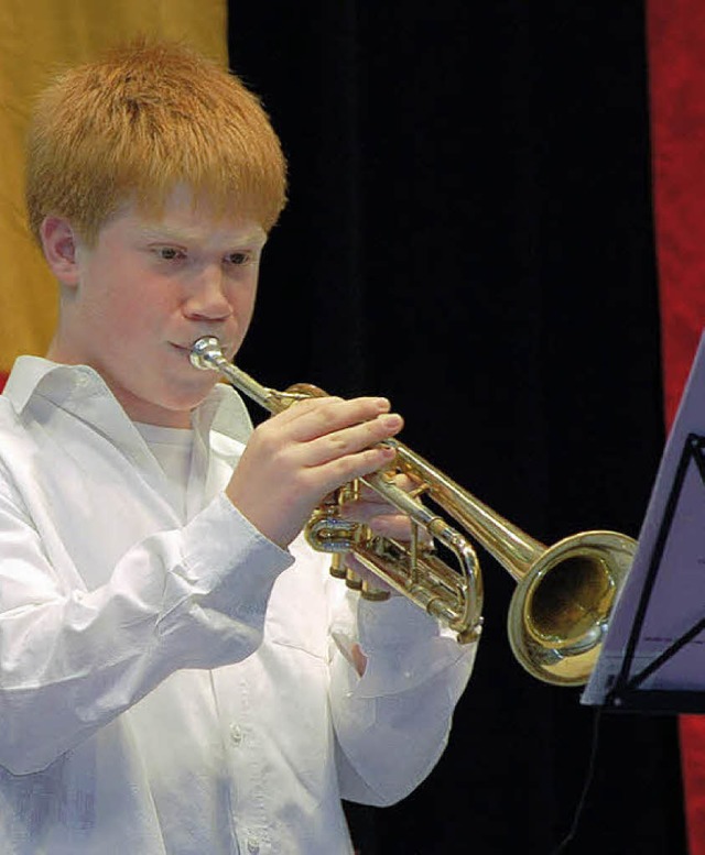 Jonas Heizmann mit Musik aus &#8222;Apollo 13&#8220;.   | Foto: renate tebbel