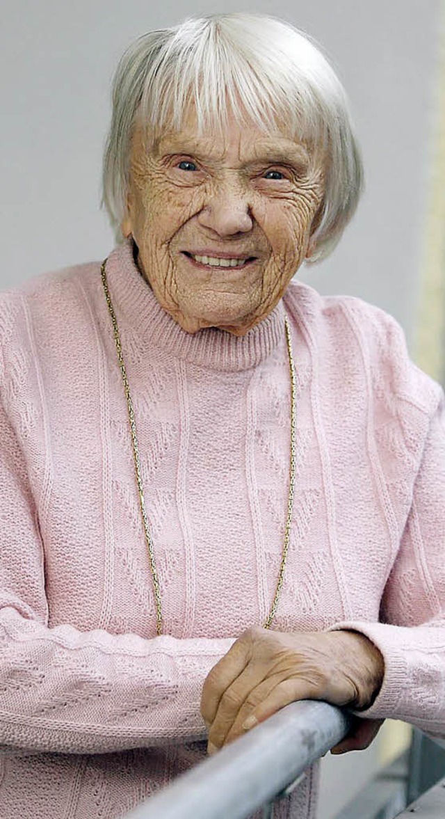Gertrud Ketterer wird heute 104 Jahre alt.   | Foto: Peter Heck